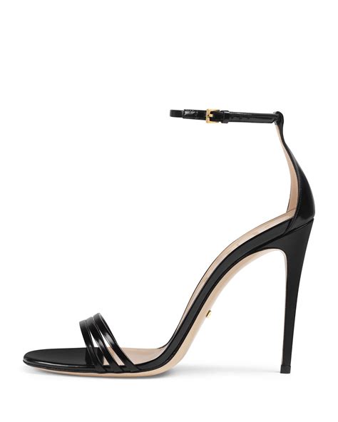 gucci ilse bee-embellished leather sandal|Designer Sandals for Women .